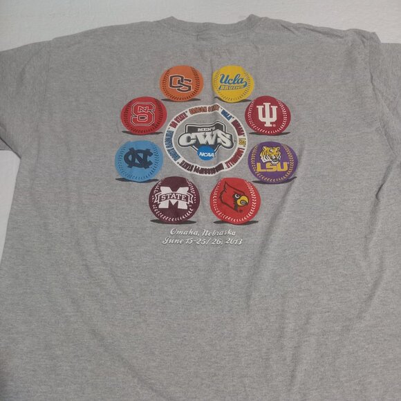 NCAA College World Series 2013 Men's Short Sleeve T Shirt XL - Picture 2 of 8